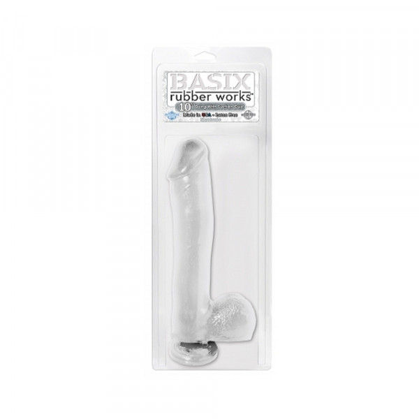 Basix Dong Suction Cup 10 Inch Clear