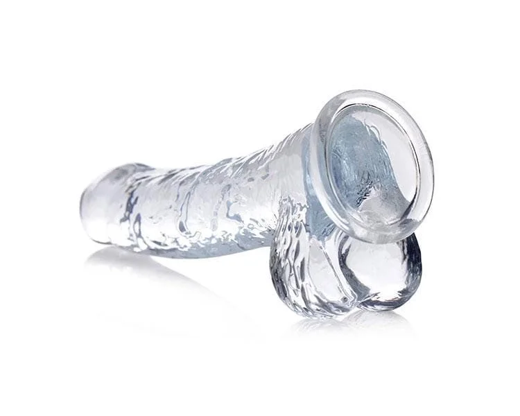 Jock C -Thru 8 Inch Dildo With Balls - Clear