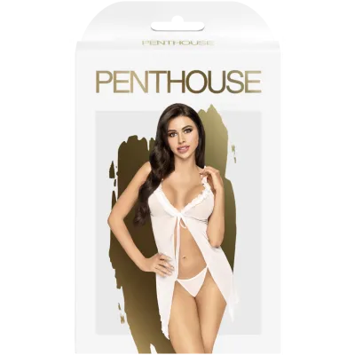 Penthouse After Sunset White Mini Dress with Thong
