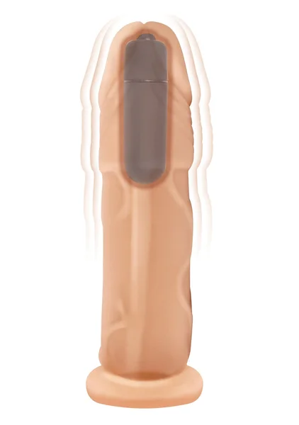 Natural Realskin Vibrating Xtender With Scrotum Ring — image 8 of 13