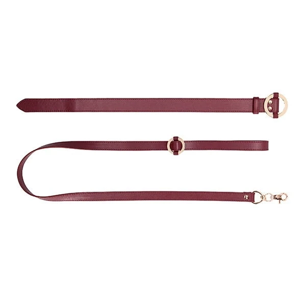 Ouch Halo Leather-Look Collar with Leash