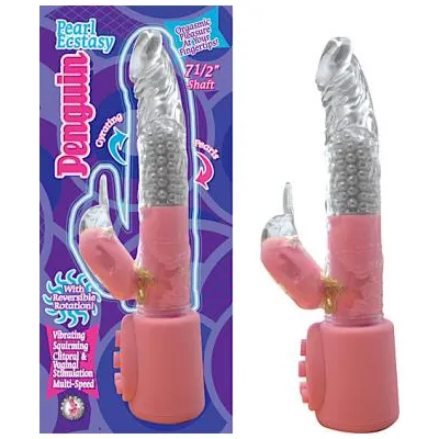 Pearl Ecstasy Penguin Vibrator 7 5 Inch Pink