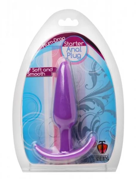 Plum Drop Starter Anal Plug - Purple