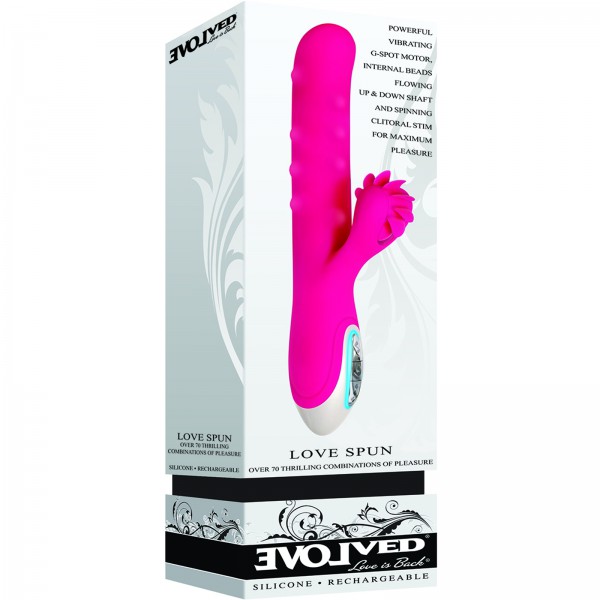 Spun 9'' Beaded Rabbit Vibrator