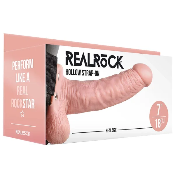 Real Rock Hollow 7 Inch Ballsy Strap-On