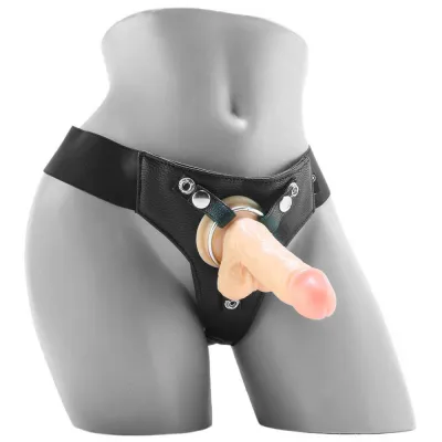 Ouch Strap On Harness 6 Inch Realistic Dildo