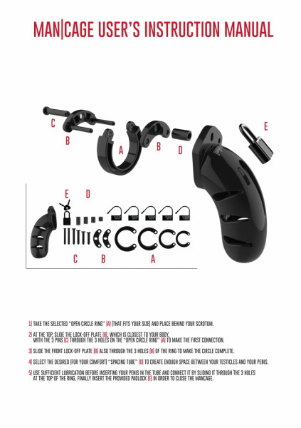 Model 13 - Chastity - 2.5" - Cock Cage - Black - Chastity Plug