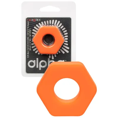 California Exotic Alpha Prolong Sexagon 0 75 Silicone Cock Ring