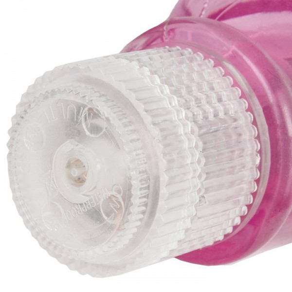 Bondara Crystal Clear Pink Rabbit Vibrator – 9 Inch — image 4 of 5