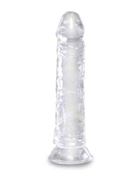 King Cock Clear Dildo With Balls - 8 Inch - 8 Inch