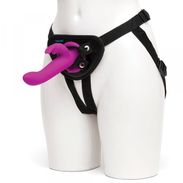 Lovehoney Happy Rabbit Vibrating Strap on Harness Set - Purple
