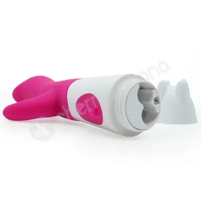 Cherry Banana Pink G Spot Lover Nubbed Rabbit Vibrator