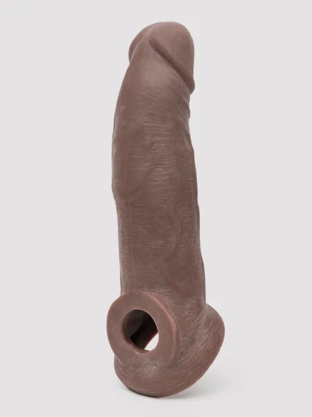Lovehoney Real-Feel Penis Extender 1.5 Inch with Ball Loop - Flesh Brown