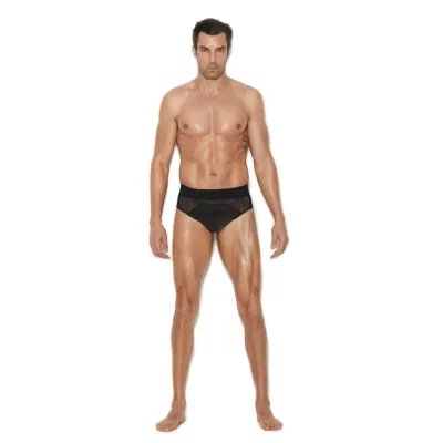 Men s Mesh and Lycra Jock Strap Large xlarge Black
