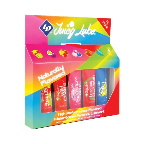 ID Juicy Lube Assorted Flavored Personal Lubricant 5 Pack Tubes — image 2 of 3