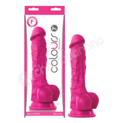 Colours Pleasures Pink 7 Firm Realistic Silicone Dildo