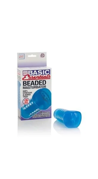 Basic Essentials - Beaded Masturbator Blue