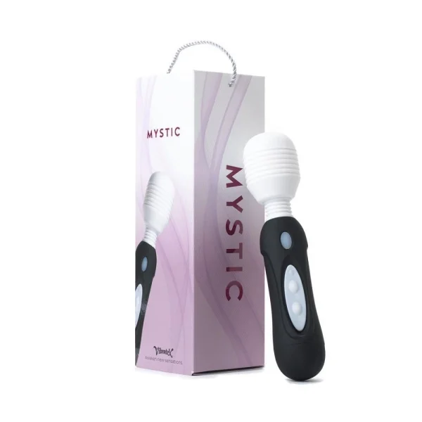 Mystic Powerful Vibrating Silicone Wand - Black