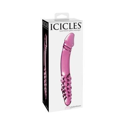 Icicles No 57 Glass Double Dildo Pink