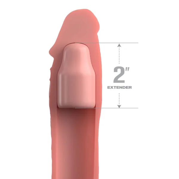 Fantasy X-tensions Elite Silicone 8" Penis Extension With 2" Removable Extender  - Vanilla