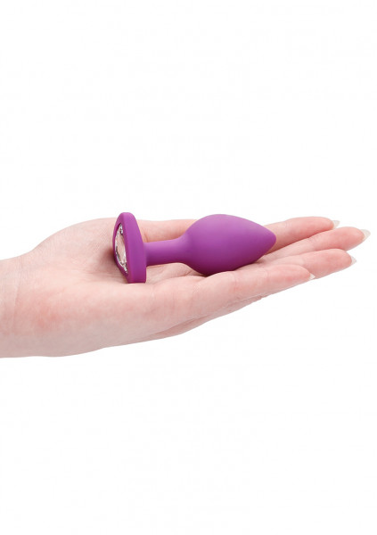 Diamond Heart Butt Plug - Regular - Purple - Cat Tail Butt Plug
