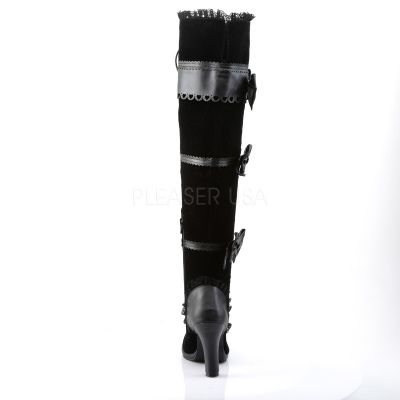 3 3 4 inches Heel 1 2 inches P F Goth Lolita Over the Knee Boot W Bows Clearance
