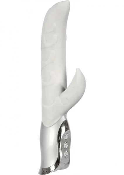 COUTURE COLLECTION ABSTRACT 5.5 INCH 7 FUNCTION PERSONAL MASSAGER WHITE