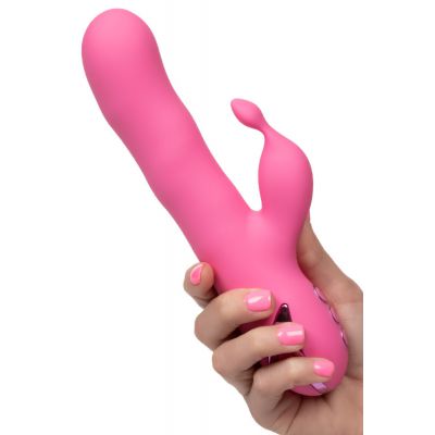 California Exotic 8 5 Silicone Rabbit with Flicking Teaser Wave Function