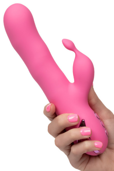 California Exotic 8.5" Silicone Rabbit with Flicking Teaser & Wave Function