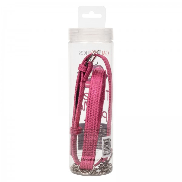 Tickle Me Pink Collar With Leash