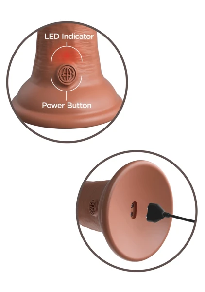 Pipedream Products King Cock Elite 8” Vibrating Silicone Cock Light