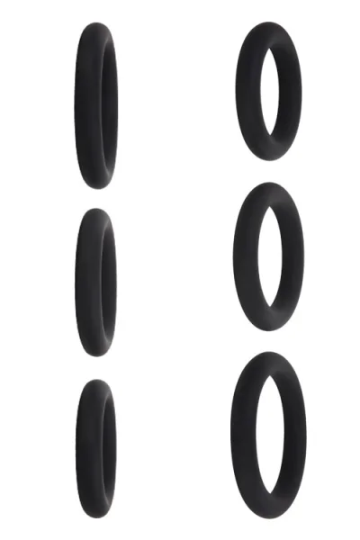 Adam and Eve Silicone Cock Ring Stamina Set (3 Pce)