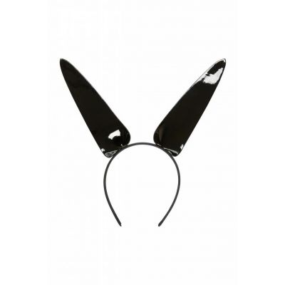 Shiny Black Rabbit Ear Headband Playful Promises