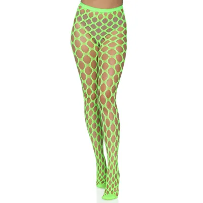Jumbo Pothole Net Tights Neon Green One Size Green One Size