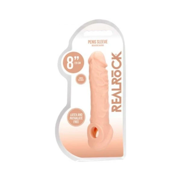Realistic Dildos: Realrock Skin 8 In. Penis Extender Sling Beige