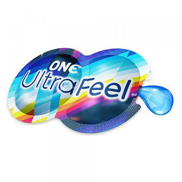 ONE UltraFeel 2 in 1 Super Thin Condom + 2ml Lube Pouch | 12-Pack