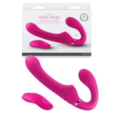 nsnovelties ShiShi Midnight Rider 8 3 Vibrating Strapless Strap On with Remote Control