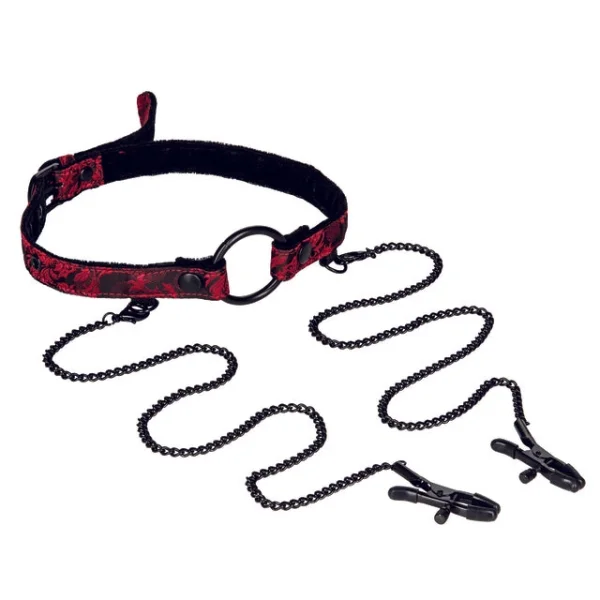 Scandal Open Mouth Gag With Clamps