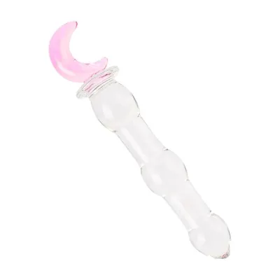 Lucent Large Moon Handle Glass Massager
