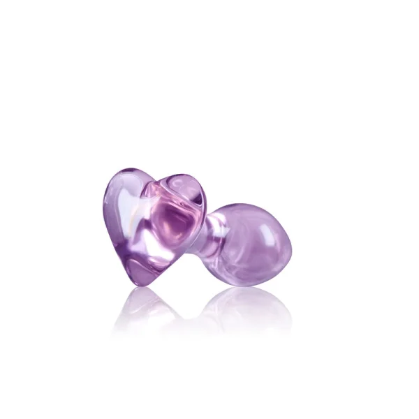 Crystal Glass Heart Anal Plug