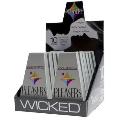 Pleasers 12 Piece Display Each Containing 10 Lubricant Packettes