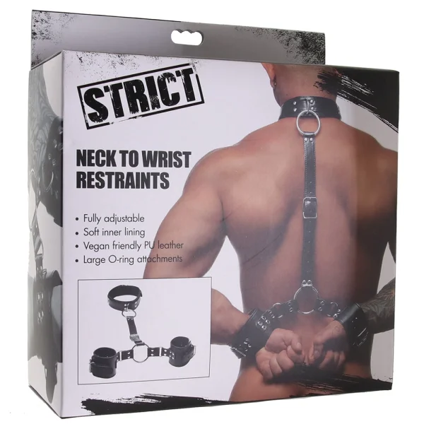 Strict Neck to Wrist Vegan Leather Restraints