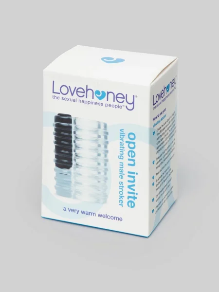 Lovehoney Open Invite Clear Rechargeable Vibrating Male Stroker
