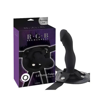 Rumpy Pumpy Strap On 5 9 Inch Black 6 Inch