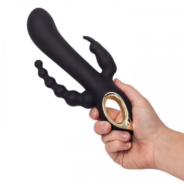 Bondara Triathlon 10 Function Rechargeable 3-Way Rabbit Vibrator — image 5 of 5