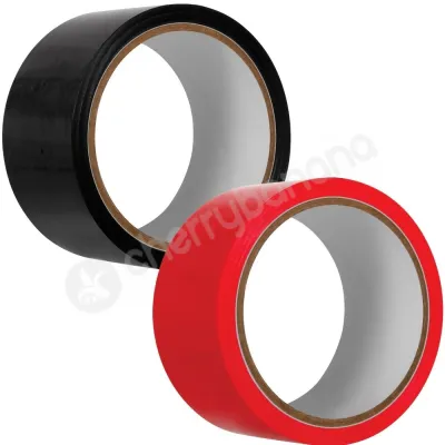 Adam Eve Fetish Dreams Bondage Tape Red Black 20m 2 Pack