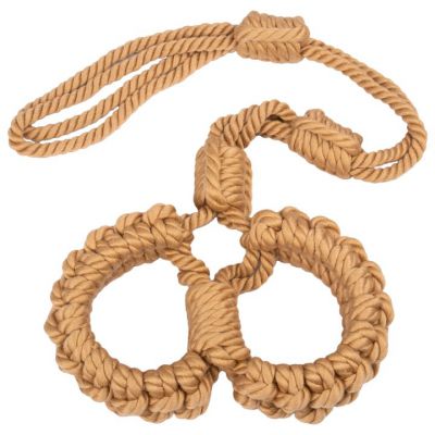 Bondara Shibari Rope Bondage Pre Tied Wrist Cuffs To Leash