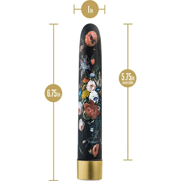 The Collection Bountiful Limited Edition Rechargeable Waterproof Slimline Vibrator By Blush - Flora