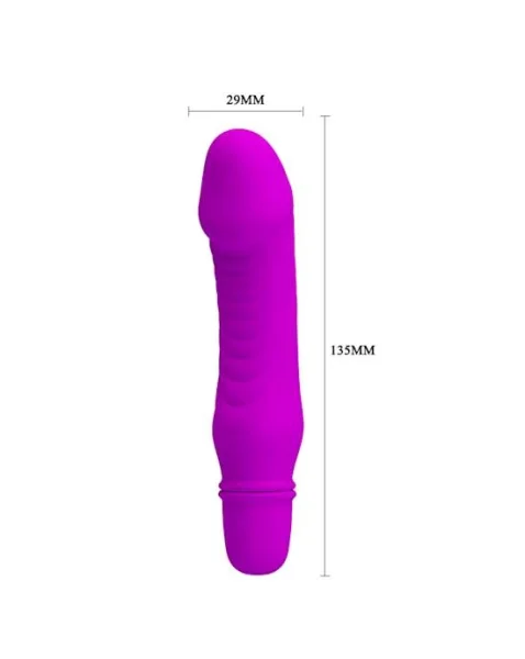 Stev Vibrating Dildo - 5.3 Inch - Violet