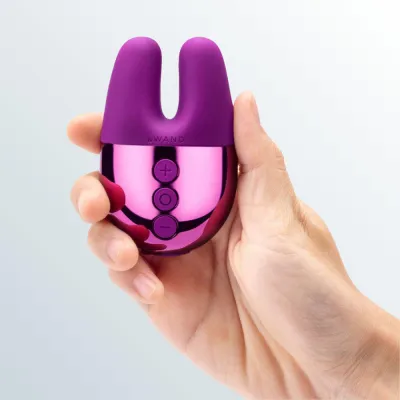 Le Wand Chrome Double Motor Vibrator Dark Cherry